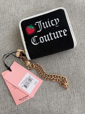 Juicy Couture sweet juicy square coin purse Strawberry Patch and Gold Chain
